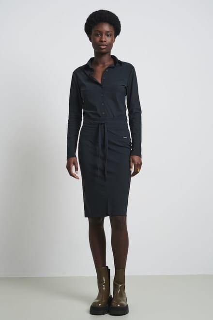 Skirt Kate Easy Wear Technical Jersey | Grigio Notte - Grigio Notte / L