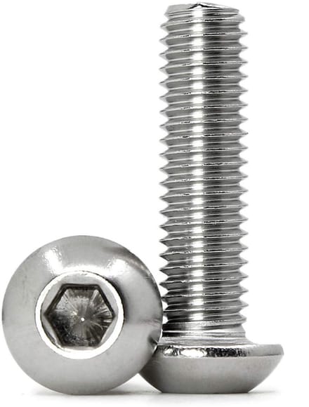 60x M5x8mm Lens- of Cilinderkopschroeven met Binnenzeskant in RVS