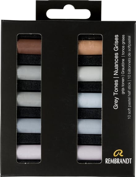 Rembrandt softpastel half 10 Grijstinten