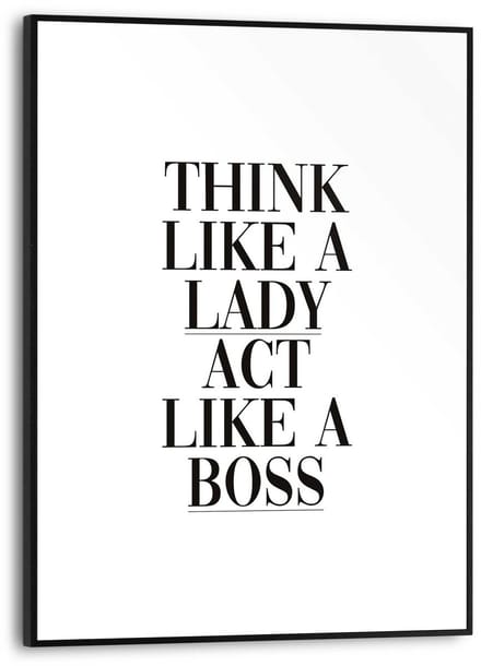 Schilderij Lady Boss - 40 x 30 - Hout - REINDERS