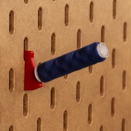 6-pack Spoelhouder 200m - Short - Rood - Printboard - Past op Ikea Skadis pegboards
