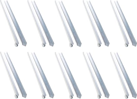 10 set grondankers voor graskant smal 40 x 2,6 x 0,2 cm