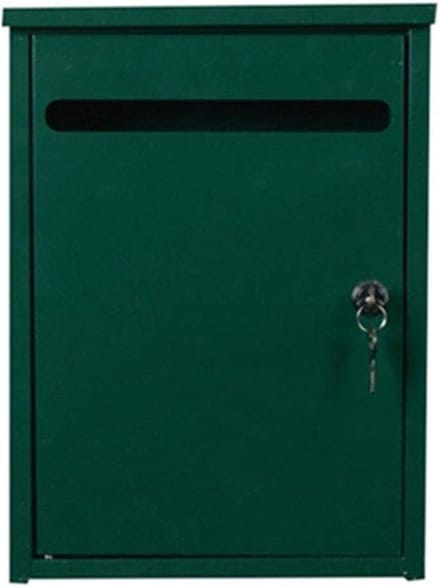 Brievenbus Buiten - Postvak Muur - Post Ontvangen - Afsluitbaar Veilig - 26x10x36cm - Leger Groen