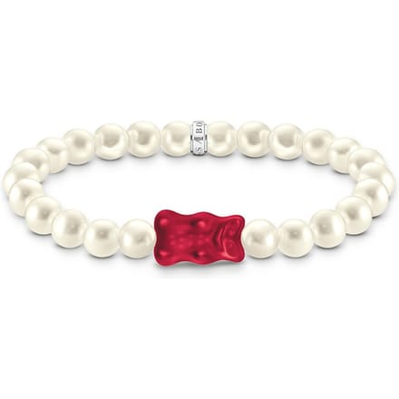 Thomas Sabo - A2154-017-10-L17 - Armband - 925 zilver - Dames - Goldbär rood - 17cm