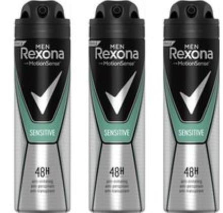 Rexona Deo Spray Men – Sensitive 3 x 150 ml