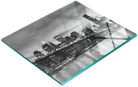 Decoratieve glazen snijplank met Brooklyn Bridge-motief, 60x52 cm