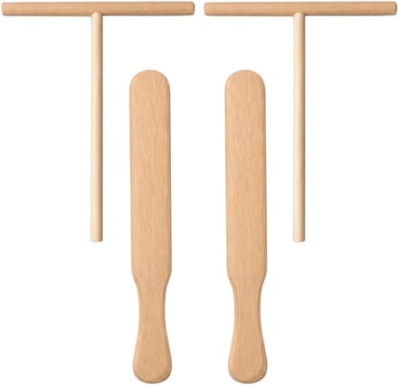 Solidchoice - 4-delige Crepes Divider Set van Beukenhout