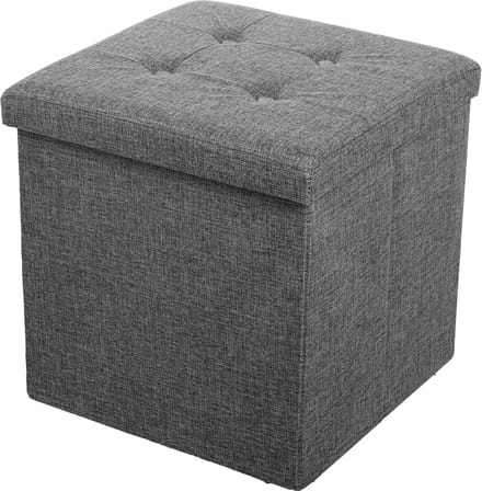 Polyester donkergrijze zitzak om op te plakken - comfortabel en multifunctioneel - 45 x 45 x 45 cm