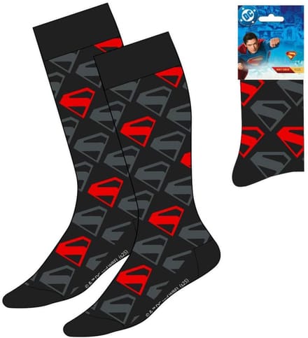 Superman Grey volwassen lange sokken 38/45
