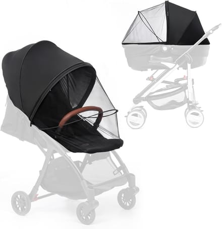 Universeel 2-in-1 Zonnescherm en Klamboe voor Kinderwagen