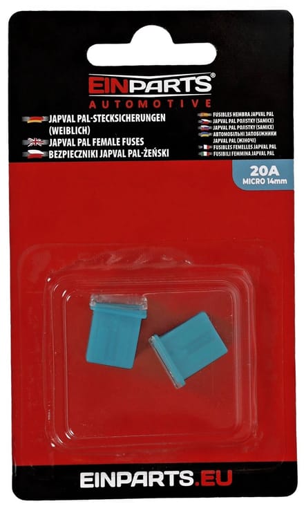 Einparts Automotive Micro Pal Zekeringen Voor Auto 20A 2 Stuks