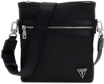 GUESS schoudertas Berlin Crossbody Flat Black zwart