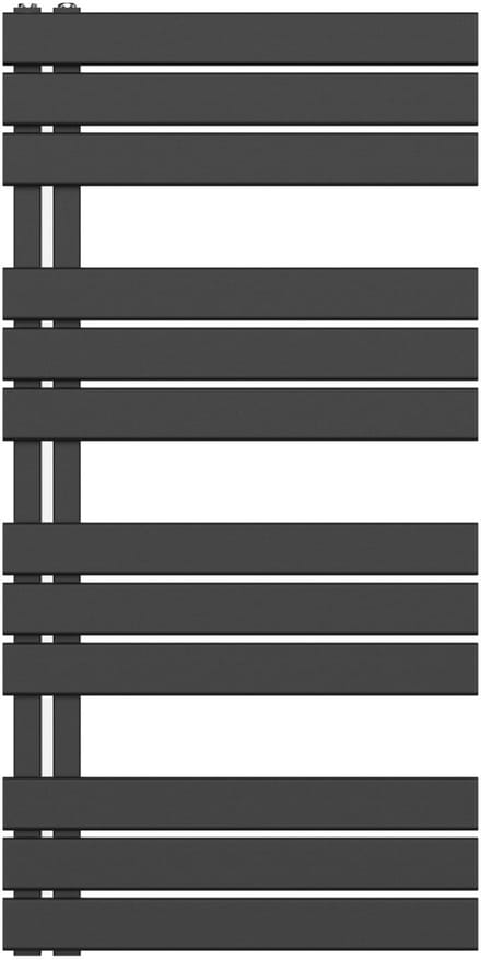 BELRAD Badkamer Radiator 1200x600mm Mat Zwart – Linkeraansluiting/Combi – 681W