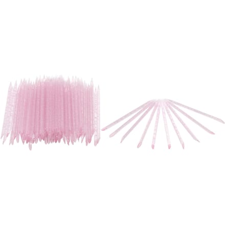 Lot de 100 bâtonnets de repousse-cuticules jetables à double extrémité pour manucure et pédicure Pinkish