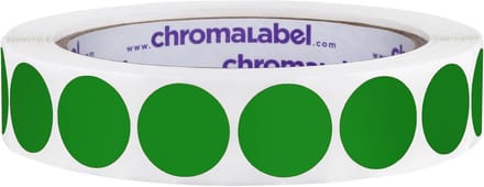 Kleurcode etiketten - Dot stickers - Organiseren en coderen - Zelfklevend en duurzaam - 1.000 per rol - Groen