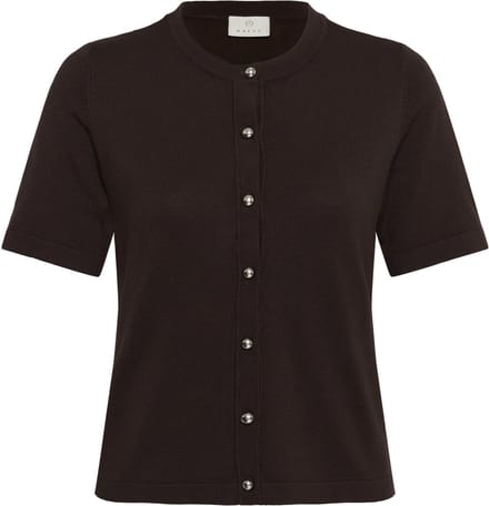 Kaffe KAlizza Contrast Cardigan Dames Trui - Coffee Bean