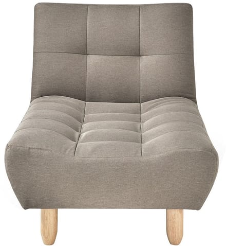 Vente-unique Uitklapbare chaise longue van taupegrijze stof ESTEBAN
