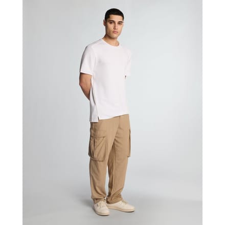 Lyle & Scott Katoen Linnen Cargo Broeken - Zand
