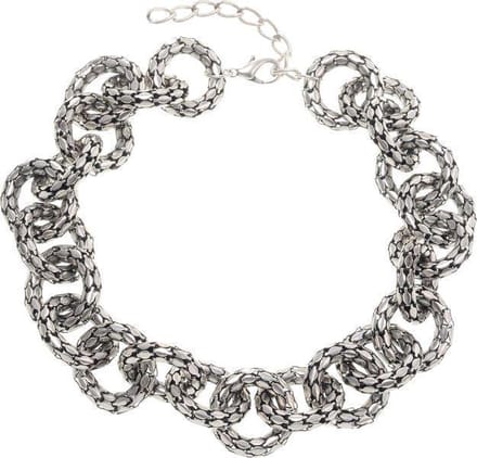Behave - Zilverkleurige Schakelketting - Trendy Modeketting