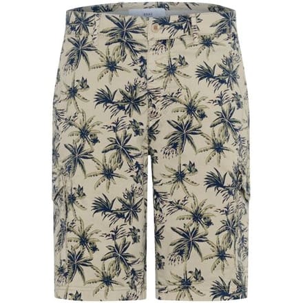 Brax Bermuda Brazil Palm Tree Shorts Beige / male