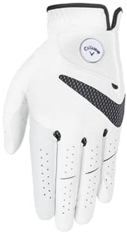 Golfhandschoen voor Rechtshandige Golfer - Premium Synthetisch, Wit, Maat L, 2025