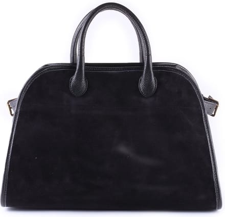 Giuliano lederen handtas Marion - Zwart - Suède - Made in Italy