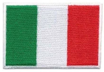 Patch - Strijkembleem - Italiaanse vlag - 7 x 4,5cm