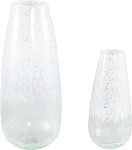 PTMD Ridda Ronde Vaas - H42 x Ø18,5 cm - Glas - Wit