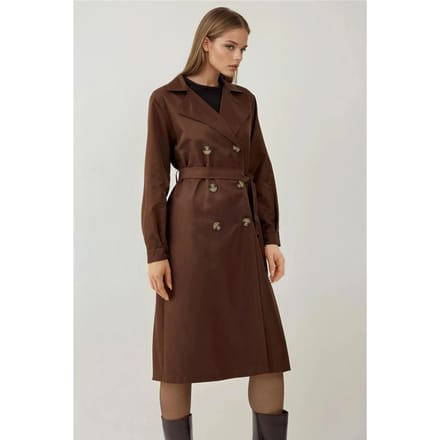 Dubbelzijdige Lange Trenchcoat
