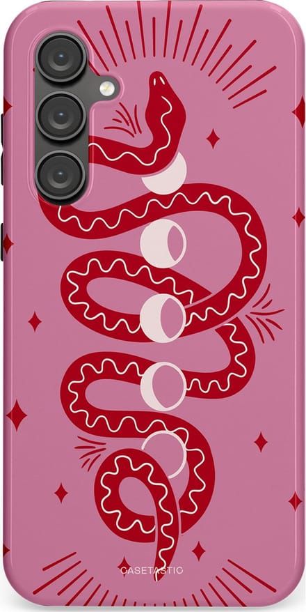 Casetastic hoesje geschikt voor Samsung Galaxy S23 FE - Dubbellaagse bescherming - Eclipseslang - Fashion Case - Lila Koraal