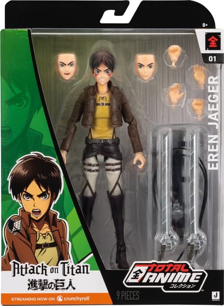 Jazwares Attack on Titan Total Anime Action Figure Eren Jaeger 17 cm Beeld