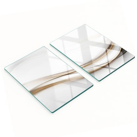 Multifunctionele decoratieve glazen panelen met abstracte golven, 2x40x52 cm
