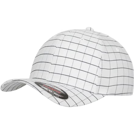 Urban Classics - Square Check Flexfit pet - L/XL - Wit/Grijs