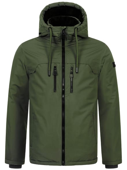 Alessandro Salvarini heren winterjas AS-332 met teddyvoering en capuchon