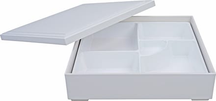 Lacquerware - Bento Box – Wit– 25.5 x 25.5cm