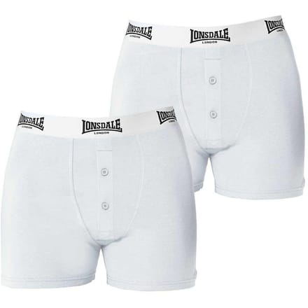 Lonsdale Boxershorts voor heren (Set van 2) (Wit)