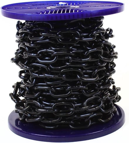 Zware Stalen Ketting Zwart 8mm - Op Maat Gesneden Lengte per Meter