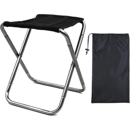 Buiten Viskruk Ultralicht Draagbaar Opvouwbaar Camping Picknick Stoel black