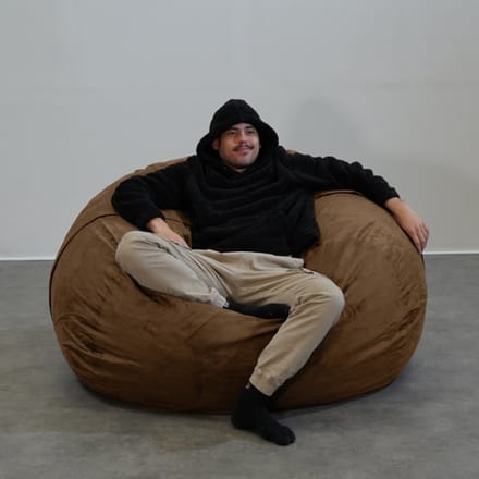 Bananair - Zitzak XXL afneembare hoes - microsuède - Bruin - 140 cm