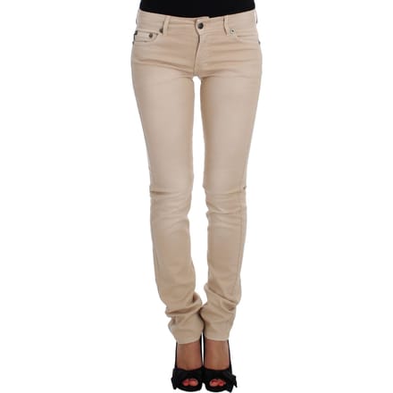 Cavalli Beige Was Slim Fit Katoenen Stretch Jeans