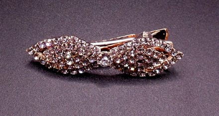 Duckklem strik rosékleurig met strass