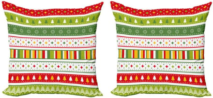 ABAKUHAUS Kussenhoes Set 40x40 – Dubbelzijdig bedrukt – Multicolor
