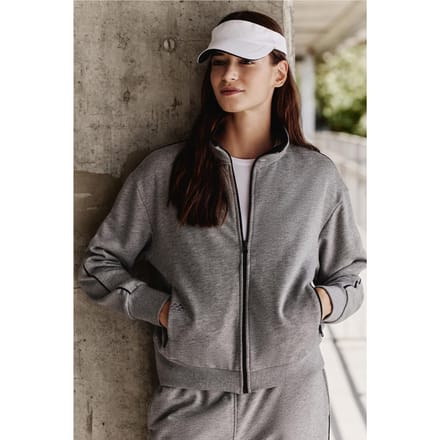 Overmaatse Sweatshirt met Ritssluiting en Broek Set