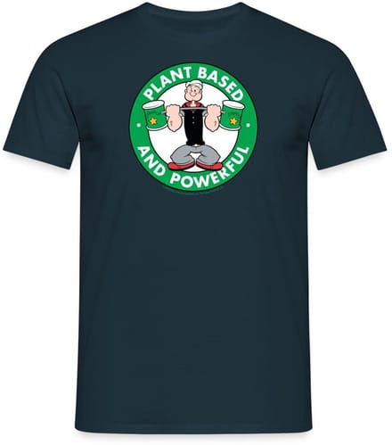 Popeye Plant Based And Powerful T-Shirt Heren