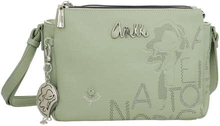 Anekke Schoudertas Alma Original 3 Compartment Crossbody Bag Multicolor Kaki