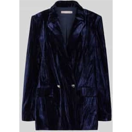 Relaxed fit blazer van fluweel met reverskraag