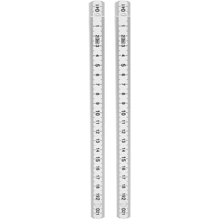 2 Stuks 2m Opvouwbare Timmerliniaal Lichtgewicht Compacte Meetlat Houtbewerkingsgereedschap white
