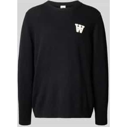 Gebreide pullover met stitching en ronde hals, model 'Tay'