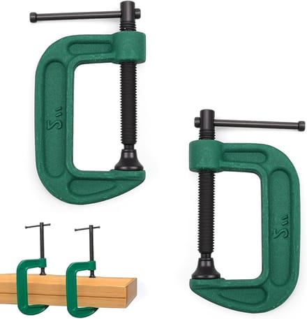 Verstelbare C-klemmen Set van 2, Multifunctionele Klemmen voor Houtbewerking, Modelbouw en Machineonderhoud