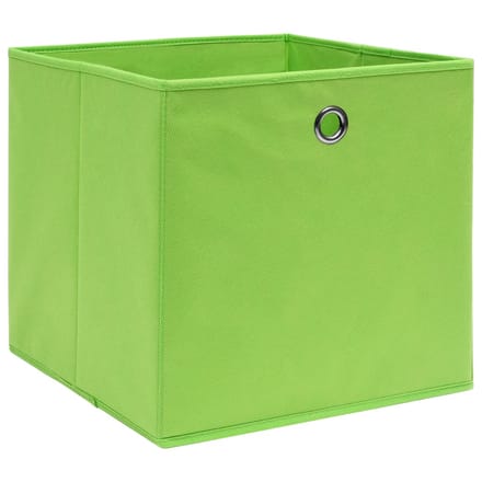 vidaXL - Opbergboxen - 10 - st - 32x32x32 - cm - stof - groen